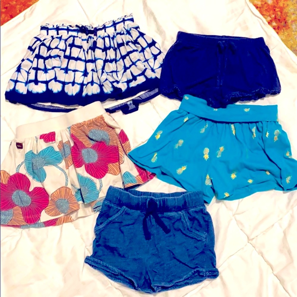 Set of Five 2T Toddler Girl Short and Skirt Bundle